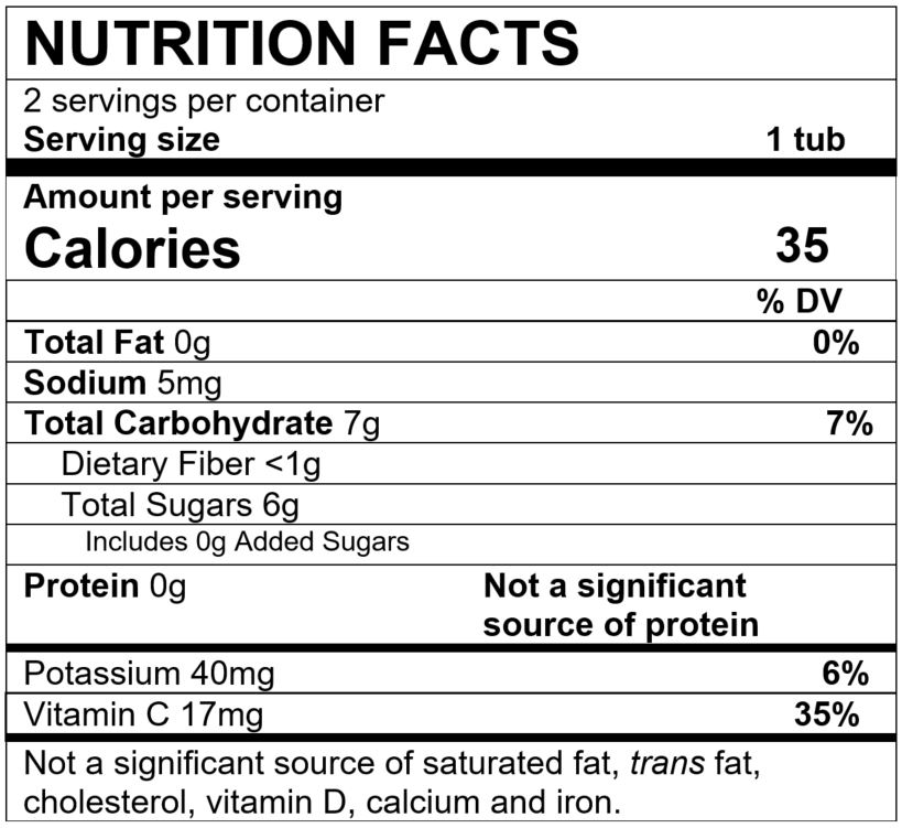 Nutrition Facts Apple